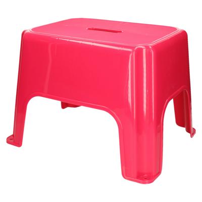 Caravan of camper trapje / opstapje - kunststof - fuchsia roze - 40 x 30 x 28 cm