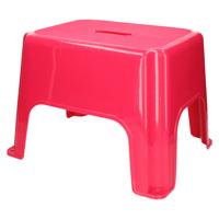 Caravan of camper trapje / opstapje - kunststof - fuchsia roze - 40 x 30 x 28 cm