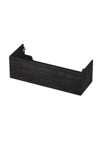 INK wastafelonderkast 1 lade greeploos push to open hout decor 120x45x38cm, houtskool eiken