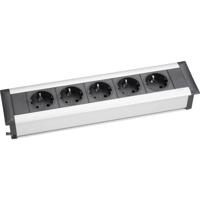 EVOline 159610011700 Stekkerdoos 5-voudig Aluminium, Zwart Randaarde stekker 1 stuk(s)