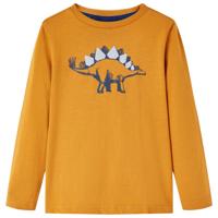 VidaXL Kindershirt met lange mouwen 92 donkerokerkleurig