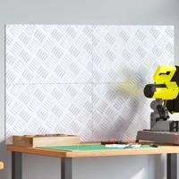 VidaXL Trap tread rechthoekig 4 pcs zilver 50 x 30 cm aluminium