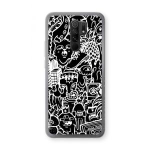 Vexx Black Mixtape: Xiaomi Redmi 9 Transparant Hoesje