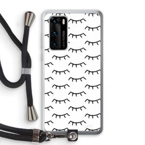 Wimpers: Huawei P40 Transparant Hoesje met koord