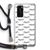 Wimpers: Huawei P40 Transparant Hoesje met koord