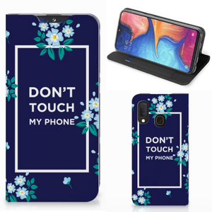 Samsung Galaxy A20e Design Case Flowers Blue DTMP