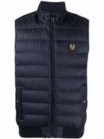 Belstaff gilet matelassé à patch logo - Bleu