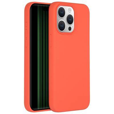 Accezz Liquid Silicone Backcover iPhone 15 Pro Max Telefoonhoesje Oranje