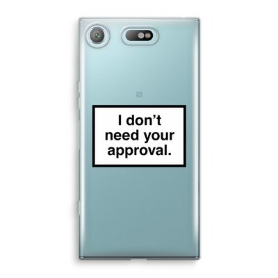 Don't need approval: Sony Xperia XZ1 Compact Transparant Hoesje