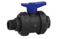 Kirchhoff PVC kogelkraan, 3/4"H x 3/4"ET, voor HDPE - 984821055