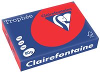 Clairefontaine Trophée Intens, gekleurd papier, A4, 80 g, 500 vel, koraal rood - thumbnail