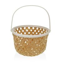Fruitschaal Versa Wit Sparrenhout Bamboe (28,5 x 35 x 28,5 cm)