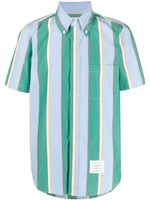 Thom Browne chemise rayée à manches courtes - Vert