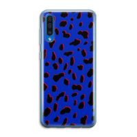 Blue Leopard: Samsung Galaxy A50 Transparant Hoesje