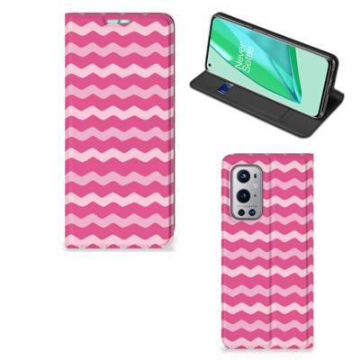 OnePlus 9 Pro | Hoesje met Magneet | Waves Pink