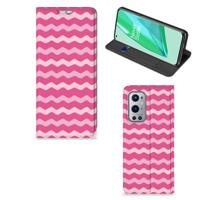 OnePlus 9 Pro | Hoesje met Magneet | Waves Pink