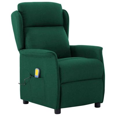 Massagestoel met kussen Donkergroen 67.5 x 93.5 x 101.5 cm Stof