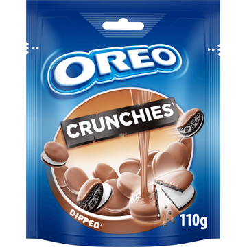 OREO Crunchies koekjes bedekt met melkchocoladesmaak 110 g bij Jumbo