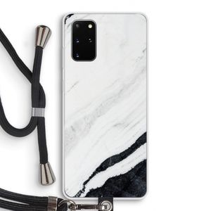 Elegante marmer: Samsung Galaxy S20 Plus Transparant Hoesje met koord