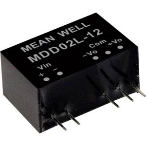 Mean Well MDD02M-05 DC/DC-convertermodule 200 mA 2 W Aantal uitgangen: 2 x Inhoud 1 stuk(s)