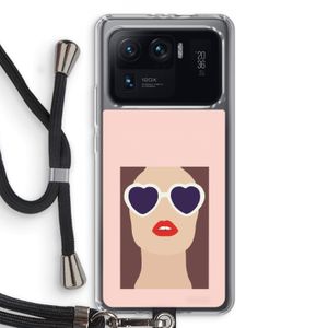 Red lips: Xiaomi Mi 11 Ultra Transparant Hoesje met koord