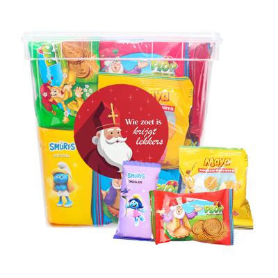 Kabouter Plop, Maya De Bij en De Smurfen koekjesassortiment van Sinter