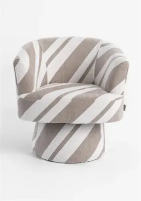 Draaifauteuil Nora Taupe/Creme