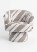 Draaifauteuil Nora Taupe/Creme