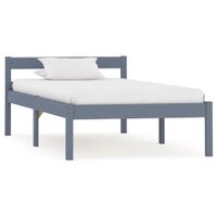 Bedframe massief grenenhout grijs 100x200 cm - thumbnail