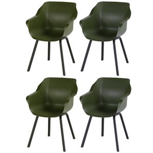 Hartman Sophie Element dining armstoel- moss groen - 4 st.