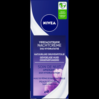 NIVEA Verzachtende Nachtcreme 50ml Ongeparfumeerd en PHneutraal Met natuurlijke druivenpitolie Gevoelige huid bij Jumbo