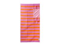 CRIVIT Strandmat 90 x 180 cm (Donkerroze/oranje)