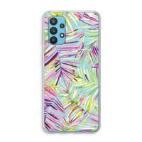 Tropical Palms Blue: Samsung Galaxy A32 4G Transparant Hoesje