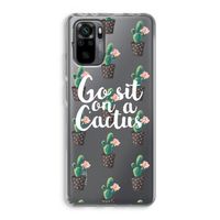 Cactus quote: Xiaomi Redmi Note 10 Pro Transparant Hoesje