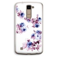 Waterverf bloemen: LG K10 (2016) Transparant Hoesje