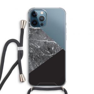 Combinatie marmer: iPhone 12 Pro Transparant Hoesje met koord