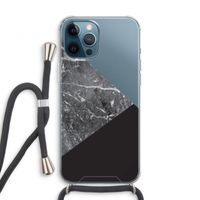 Combinatie marmer: iPhone 12 Pro Transparant Hoesje met koord