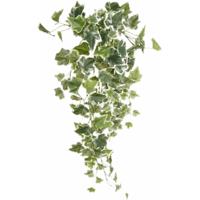 Emerald kunstplant/hangplant - Klimop/hedera - groen/wit - 70 cm lang