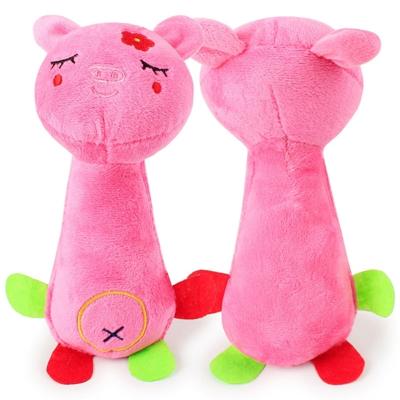 60334 grappig dier vorm huisdier puppy hond speelgoed zachte pluche geluid piepende kauwen speelgoed grootte: 21x 7.3 cm (herten)