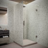 Saniclear Modern Iron profielloze douchedeur 70x200 verouderd ijzer - gunmetal - thumbnail