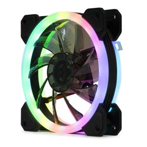 Cooltek Silent Fan 120 RGB PC-ventilator Zwart, Wit (b x h x d) 120 x 120 x 25 mm