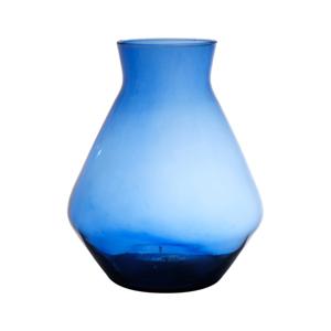 Bloemenvaas Alexandra - transparant blauw - eco glas - D19 x H25 cm