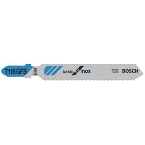 Bosch Accessories 2608636496 Decoupeerzaagblad T 118 GFS Basic for Stainless Steel, verpakking van 5 stuks 5 stuk(s)
