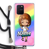 Chibi Maker vrouw: Samsung Galaxy Note 10 Lite Transparant Hoesje met koord