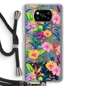 Tropisch 2: Xiaomi Poco X3 NFC Transparant Hoesje met koord