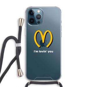 I'm lovin' you: iPhone 12 Pro Max Transparant Hoesje met koord