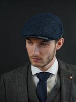 Heather Highland Pet | Harris Tweed | Klassieke Flat Cap | Blauw | Peaky Blinders