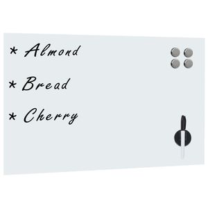 VidaXL Magneetbord wandmontage 50x30 cm glas