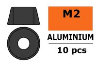 Aluminium Washer voor M2 Socket Head Screws (BD: 6mm) - Gun Metal - 10st