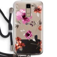 Geschilderde bloemen: LG K10 (2016) Transparant Hoesje met koord